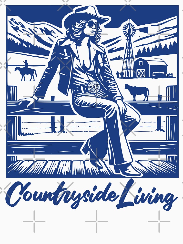 Countryside Living Trendy Cowgirl Western Graphic T-Shirt by Tiendita-Arroyo