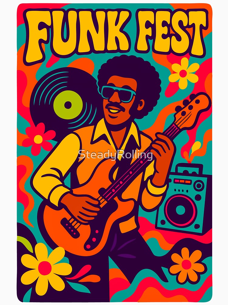 Psychedelic Funk Fest Poster by SteadyRolling