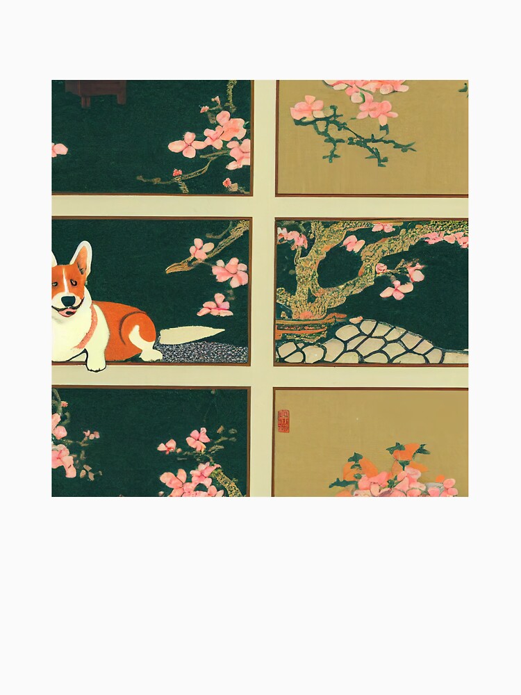 Corgi in a pattern by Aliveforfun