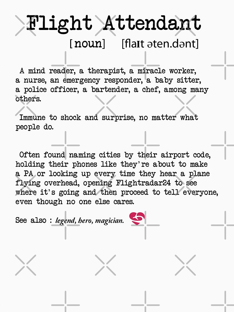 Flight Attendant Definition - Funny Cabin Crew - Aviation Lover - white by Ikaroots