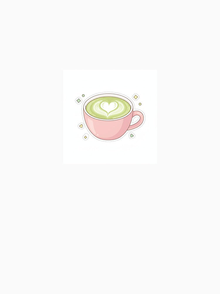 Kawaii Matcha Latte Cup – Cute Pastel Pink Aesthetic by mayatA-rt
