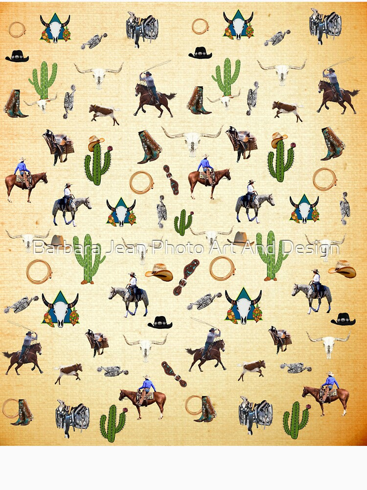 WESTERN BLANKET VINTAGE DESIGN, WITH QUOTE, ITS A WAY OF LIFE by Barbara Jean Photo Art And Design