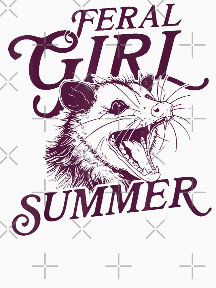 Vintage Feral Girl Summer Opossum by THIENVT