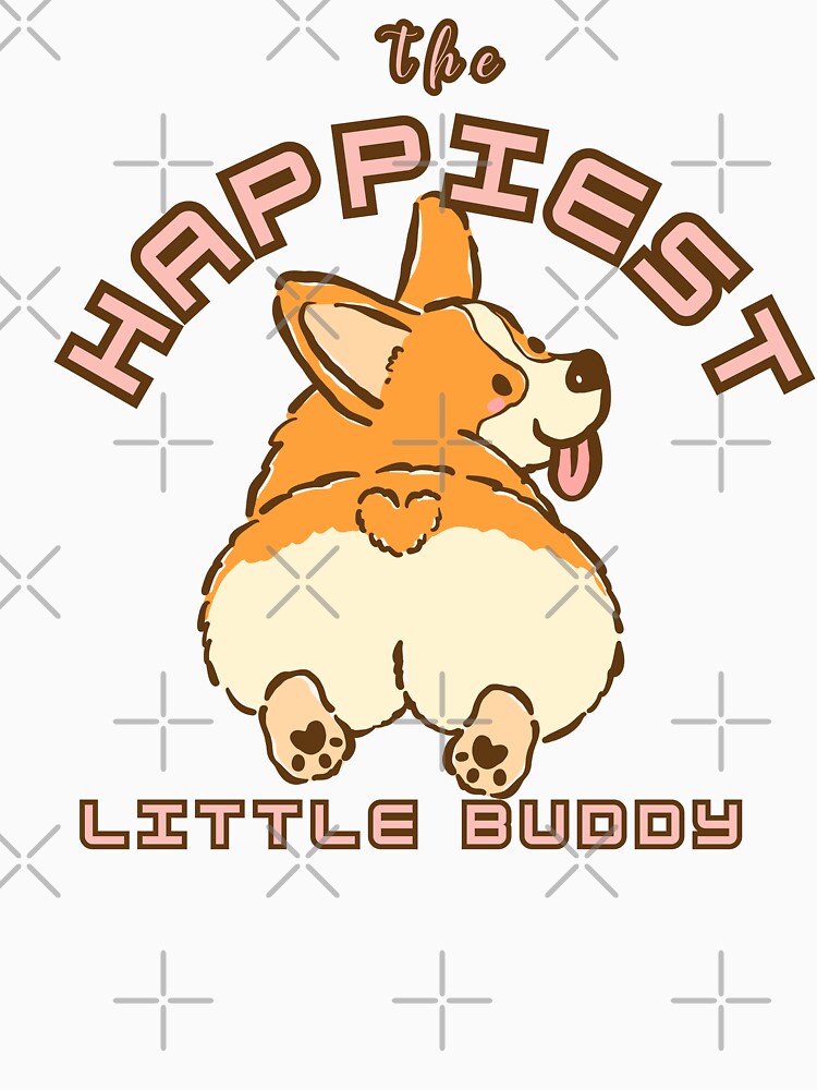 Happiest Little Buddy Cute Corgi Dog by TheBeeKindSpace
