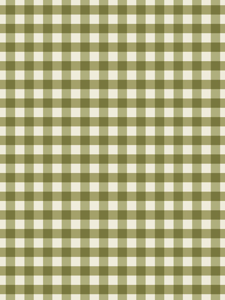 Olive Green Gingham Plaid Pattern by OpalEllery