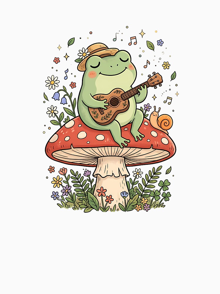 Cute Frog Playing Ukulele by MzulhilmiZam