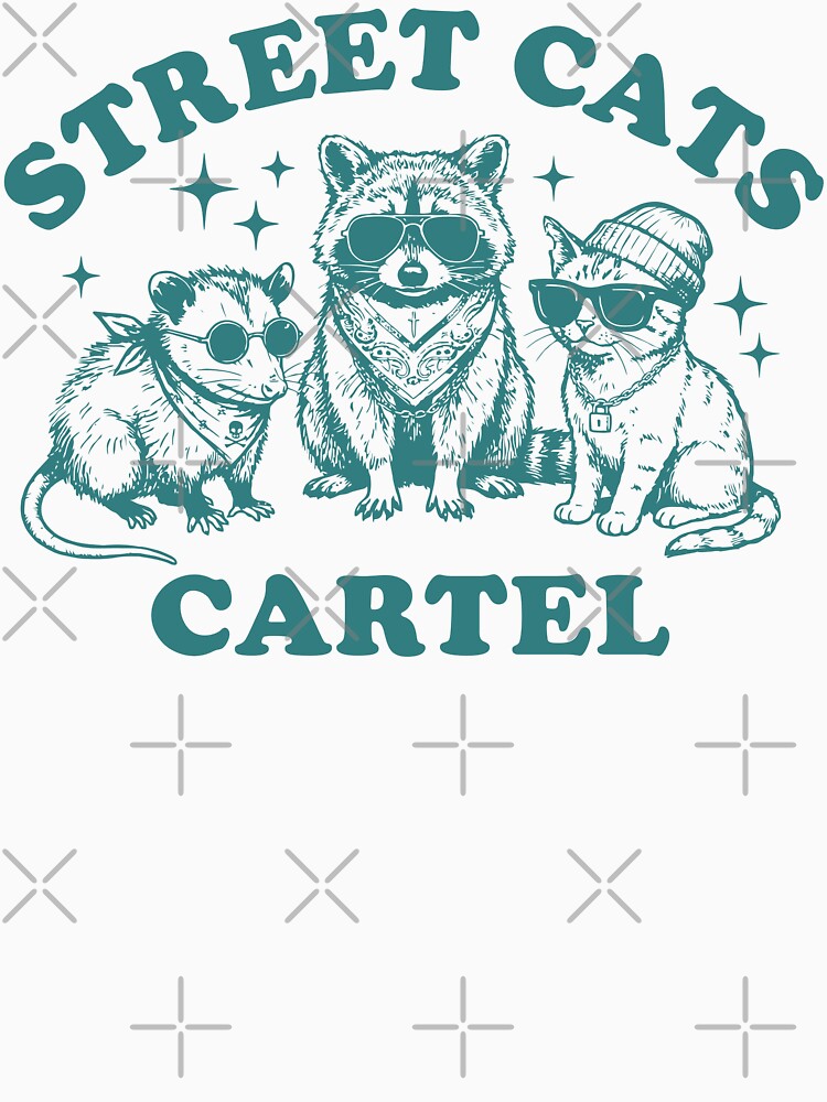 Street Cats Cartel Funny Raccoon Possum Cat by Y-Vibes