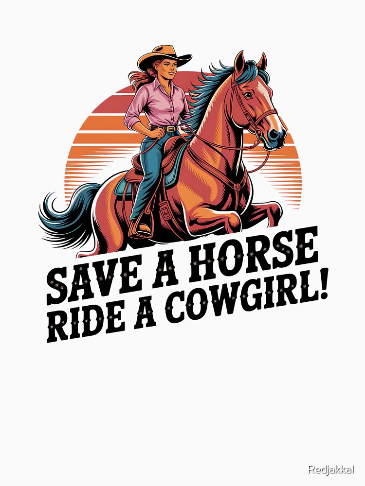 Save a Horse Ride a Cowgirl Sexy Country Western Rodeo Quote by Redjakkal