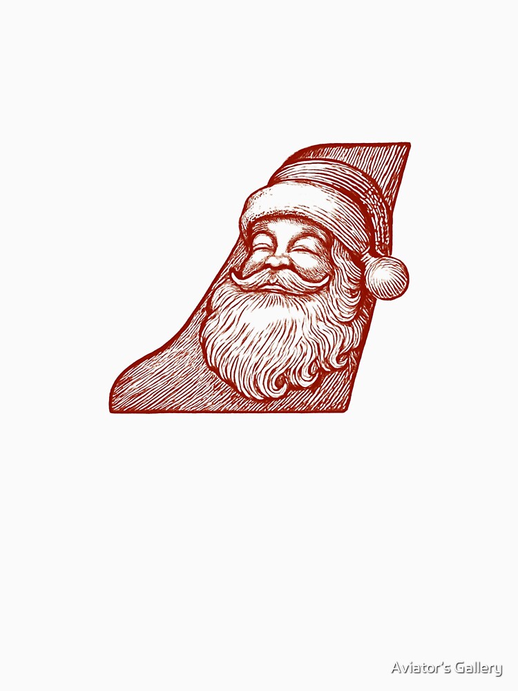 Santa Airplane Tail Christmas Design | Festive Aviation Holiday Art by Aviator’s Gallery