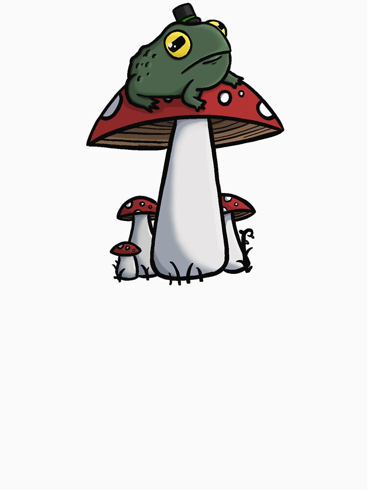 Frog on a Mushroom by LeprosyKing