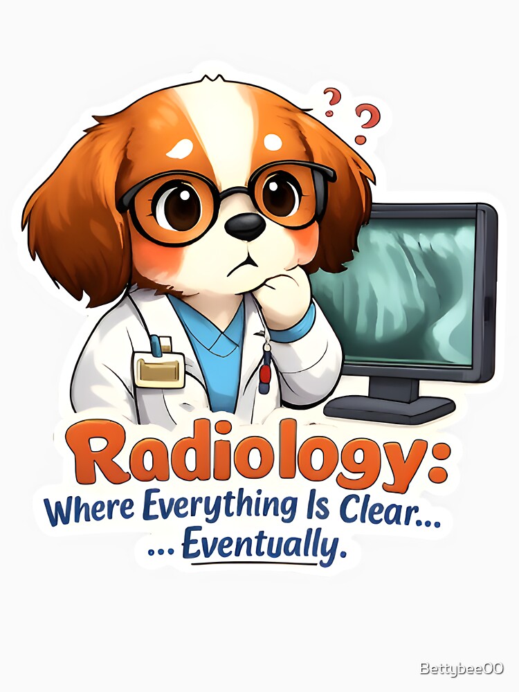 Radiology: Where Everything Is Clear… Eventually – Funny Vet X-Ray Art by Bettybee00
