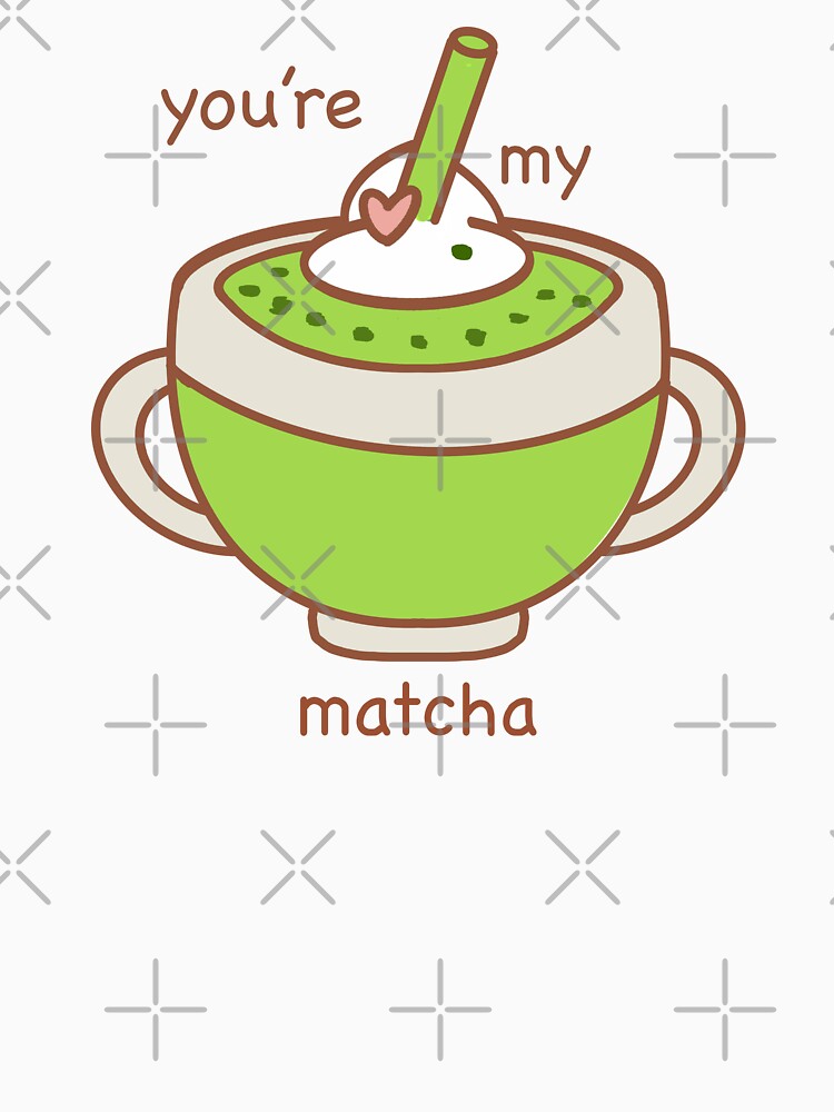 Kawaii Valentine Matcha Latte with Heart - Cute Green Tea Lover by ZodiacGradient