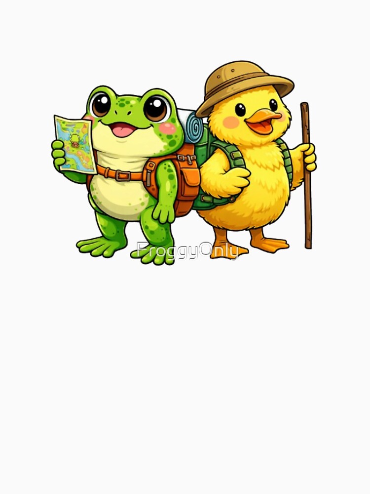 a frog and a duck on an adventure by FroggyOnly