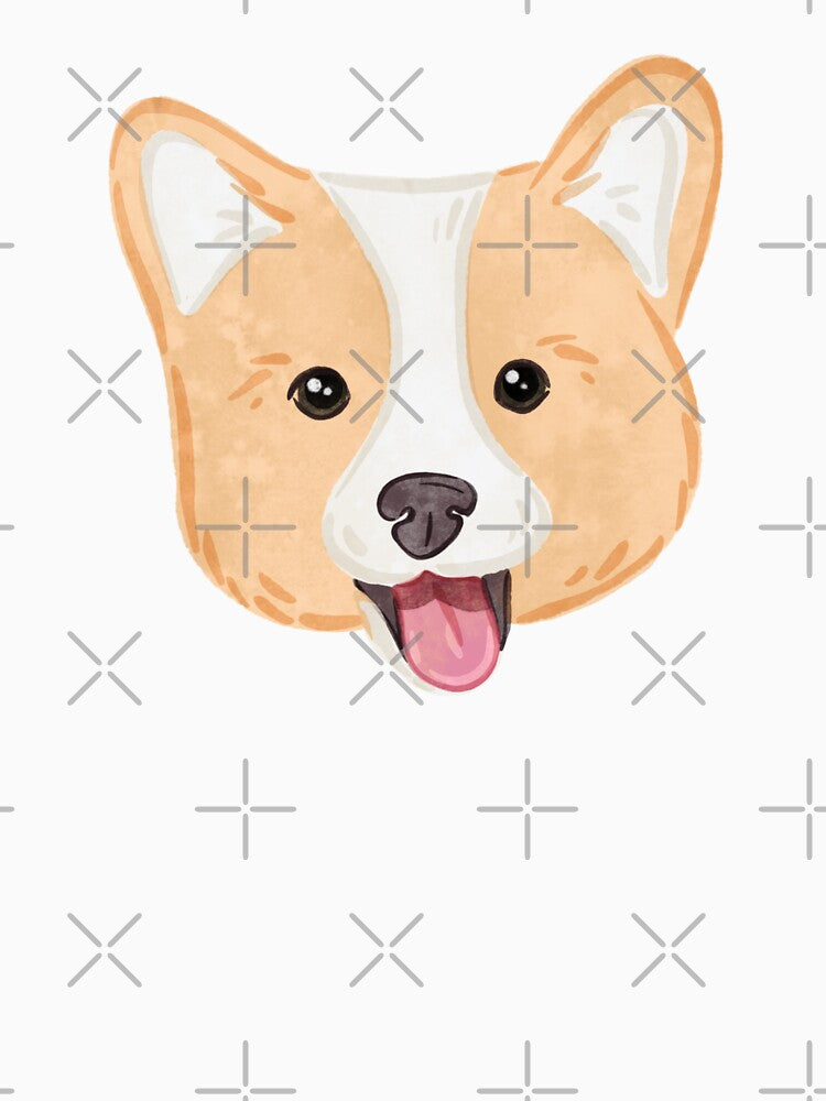 Watercolor Corgi Dog by serafineaandd