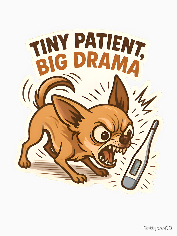 Tiny Patient, Big Drama – Chihuahua vs. Thermometer by Bettybee00