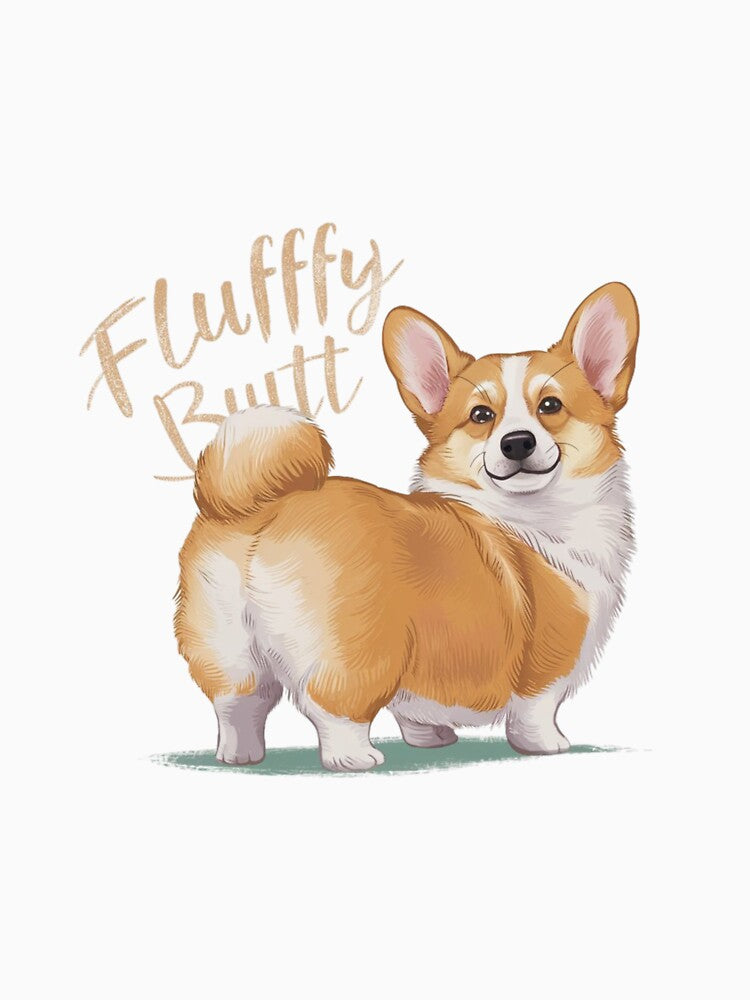 Cute corgi with fluffy butt by naxtela