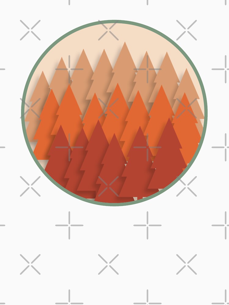 Minimalist Mountain Trees, Forest, Into the Wild, Mountain Trees Illustration by bluesky26