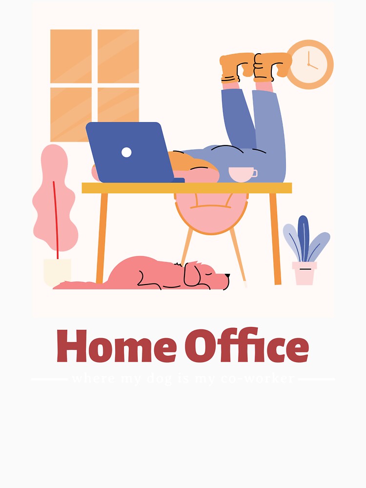 Dog Working Remotely Home Office WFH Remote Work by SvenJ94