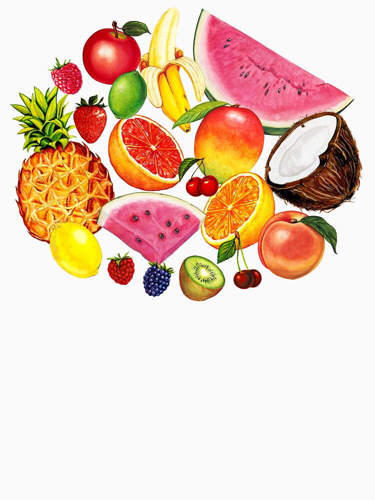 Fruit Pattern - White by Kelly  Gilleran