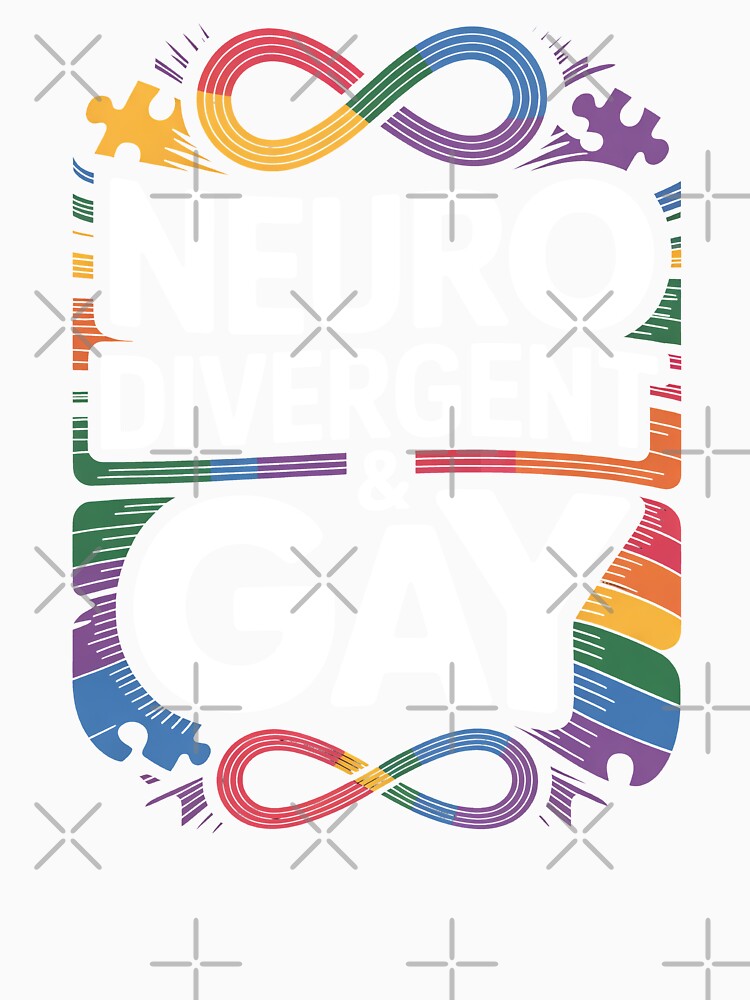 Neurodivergent and Gay Pride Rainbow Autism ADHD Gift by Say It With Ink