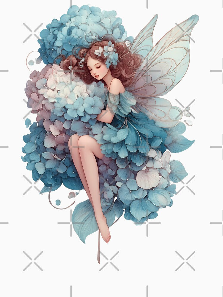Dreaming Hydrangea Fairy by Whimsical Wayfarer