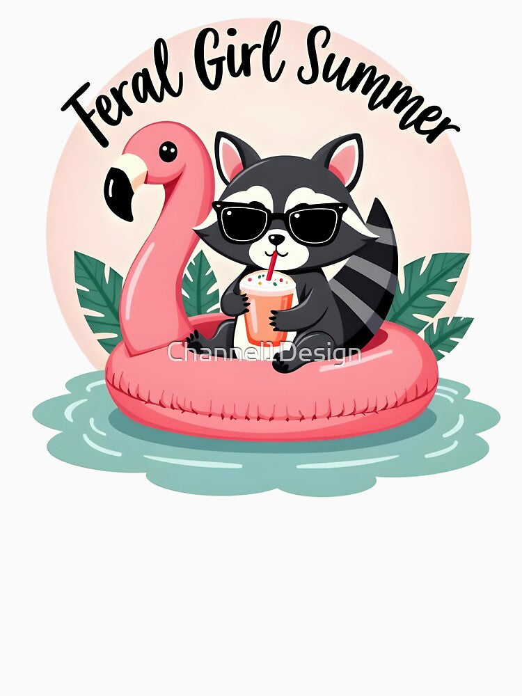 Feral Girl Summer - Raccoon by Channel1Design
