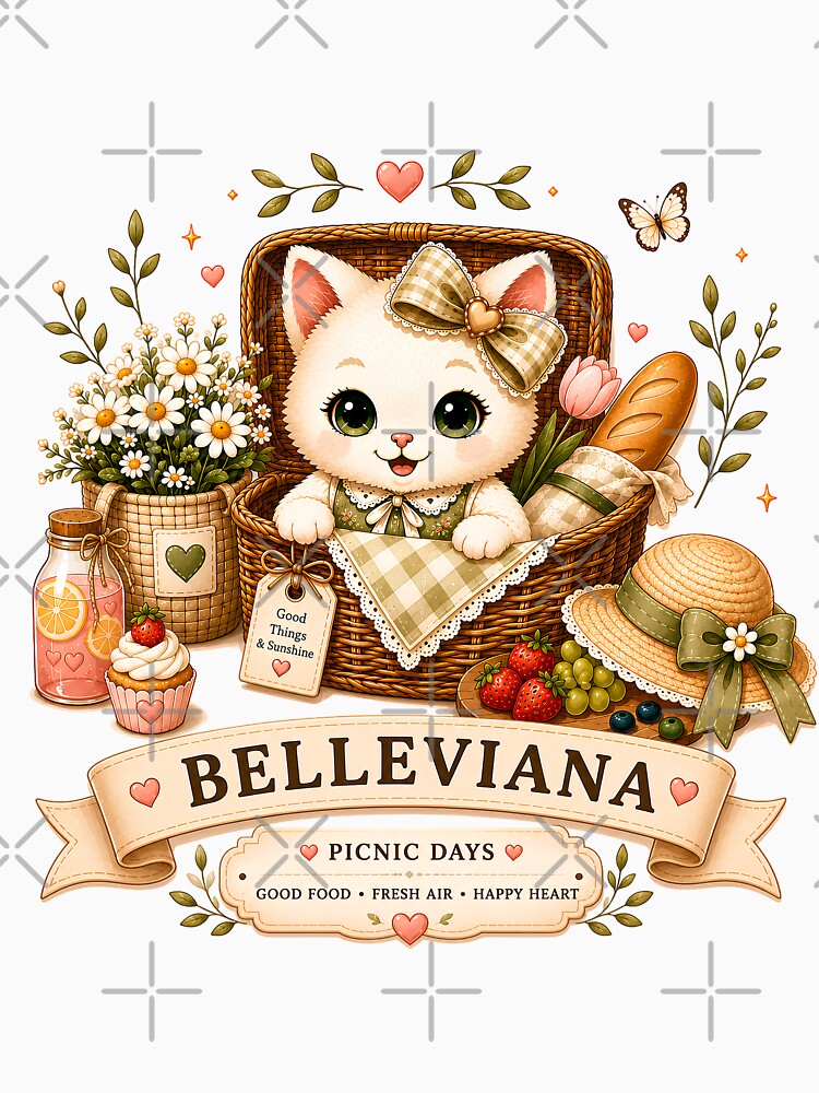 Cute Picnic Cat Gift by belleviana