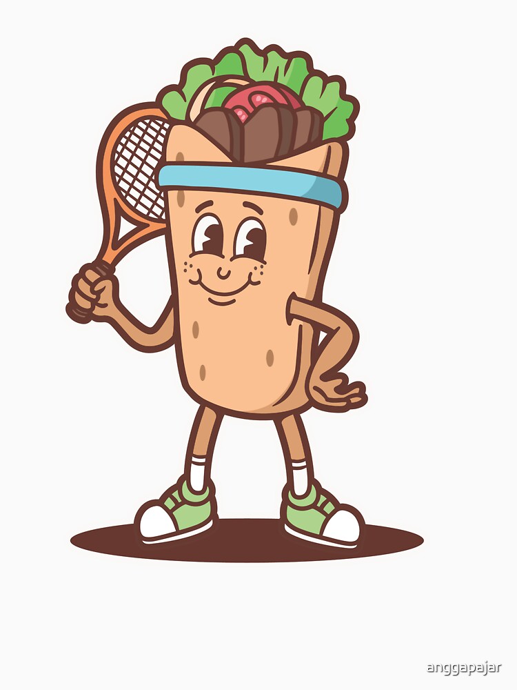 kebab mascot tennis by anggapajar