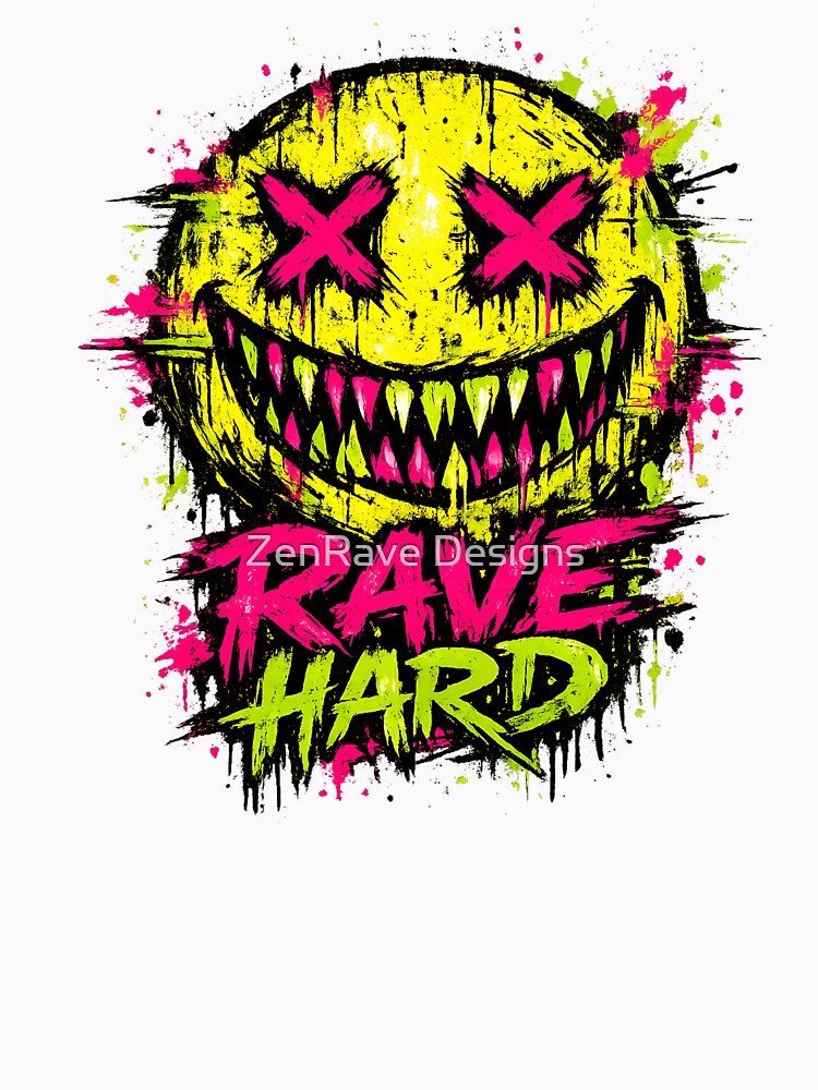 Rave Hard Acid Smiley by  ZenRave Designs