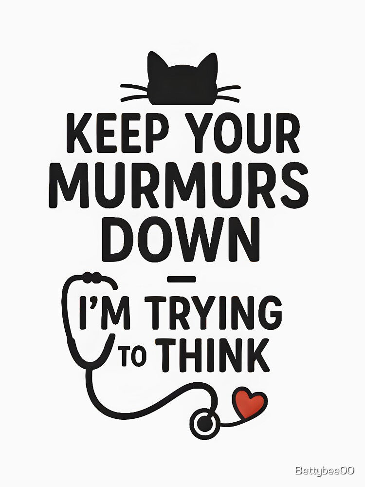 Keep Your Murmurs Down — Funny Veterinary Cardiology Quote by Bettybee00