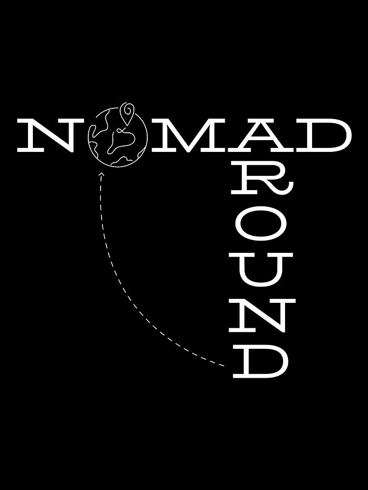 NOMAD AROUND THE WORLD | Nomad Tshirt, Travel Tshirt, Hiking Tshirt, backpacker tshirt by Fresh101