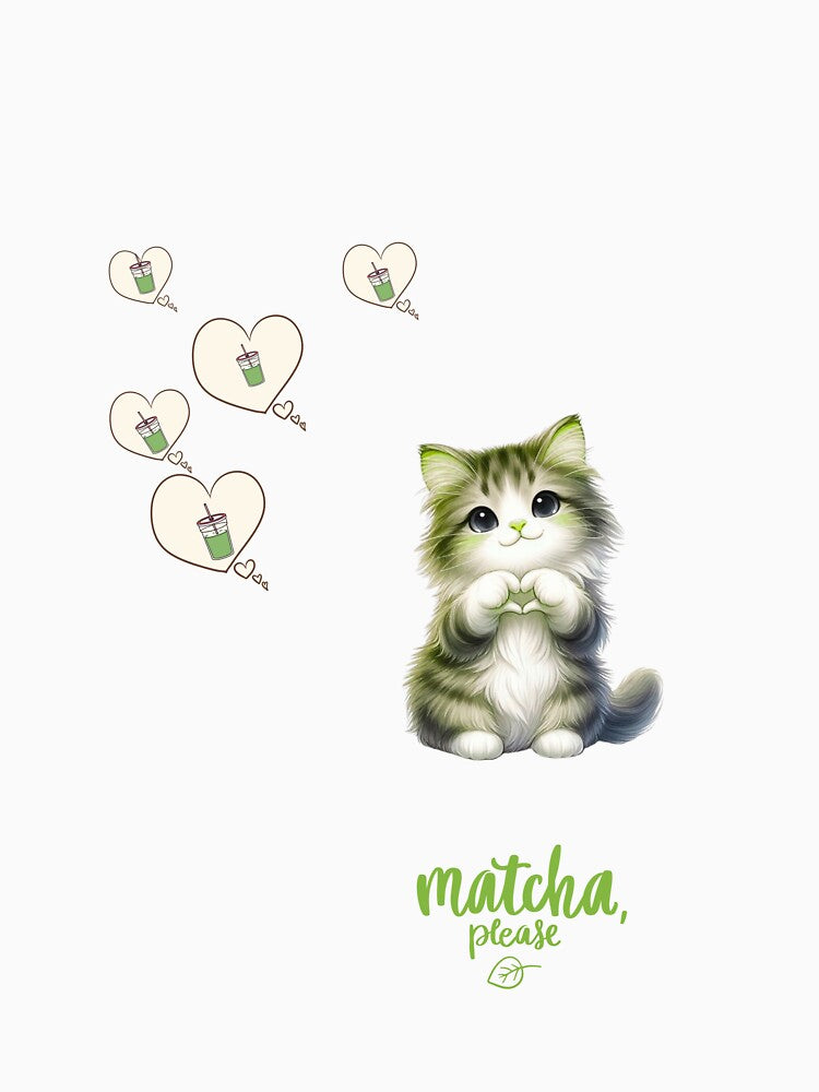 Matcha Cat iPhone Case | Kawaii Green Tea Lover Phone Cover | Cute Matcha Aesthetic Gift by mirozeliea
