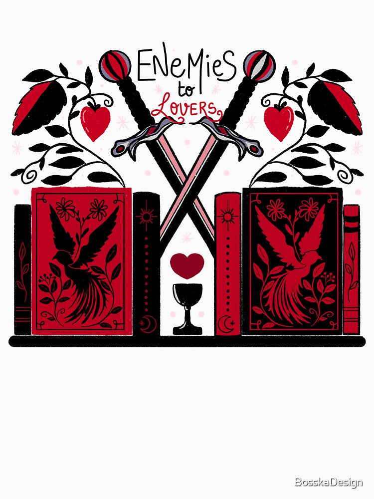 Enemies to lovers bookish design by BosskaDesign