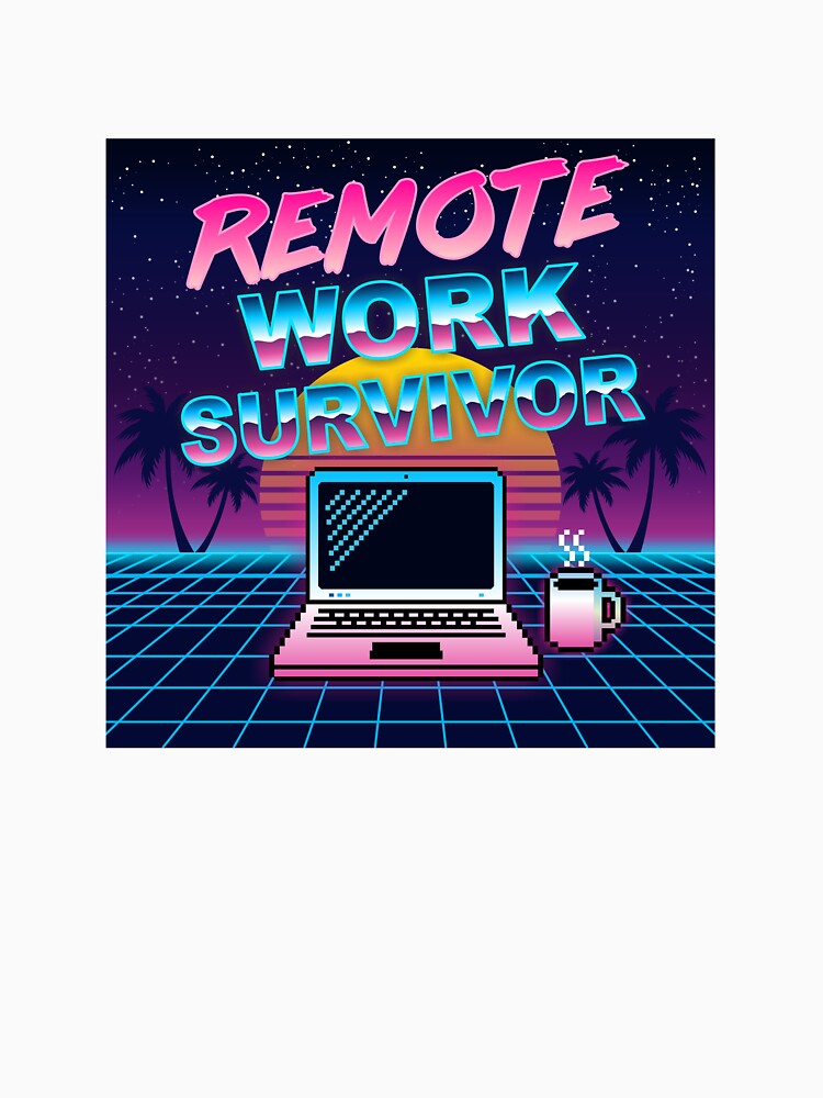 Craft Shift: Remote Work Survivor Retro Synthwave by Craft Shift