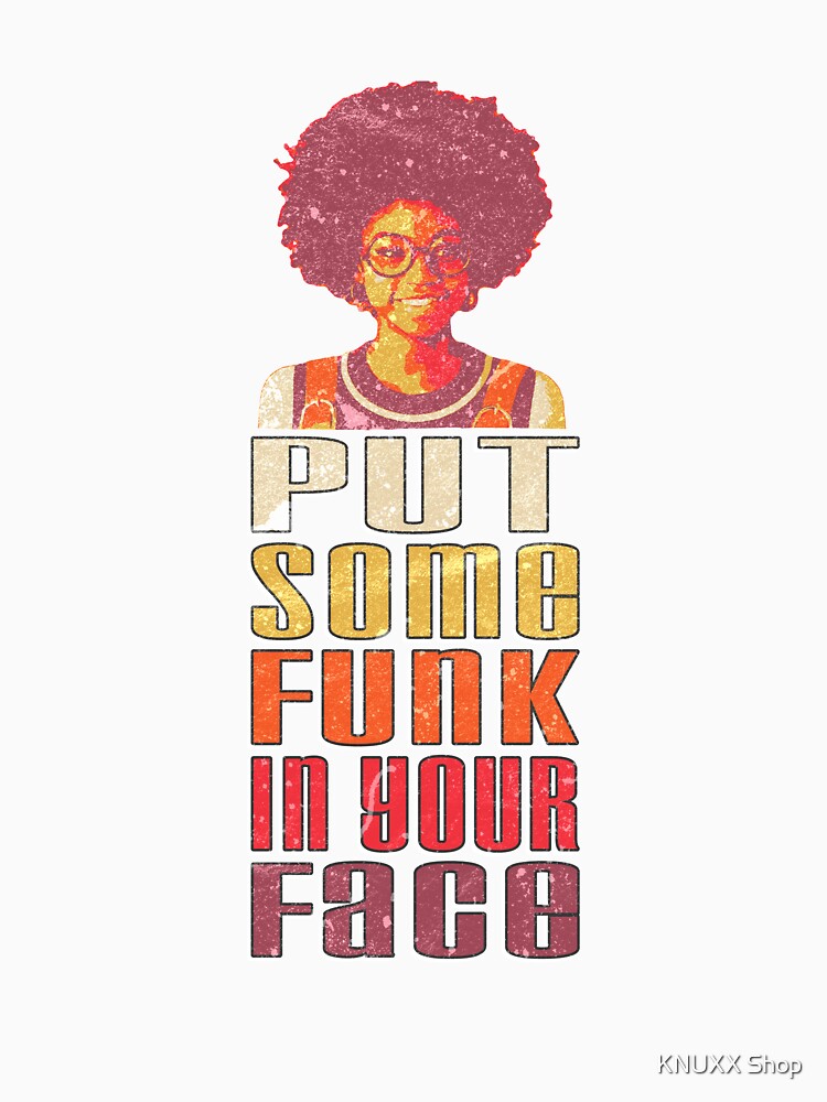 Put Some Funk in Your Face Afro 1970s Disco Funk Vintage Groovy by KNUXX Shop