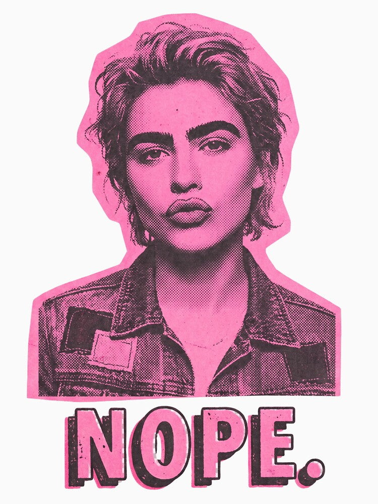 Nope Bold Punk Print by Ortsas