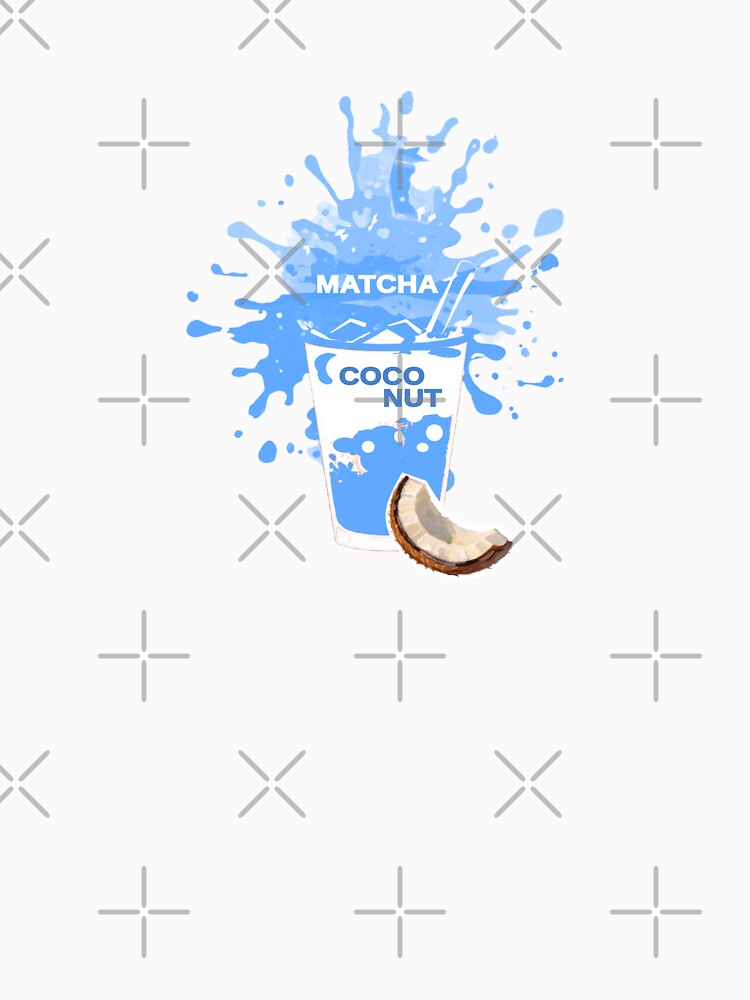 Coconut Matcha Shirt | Coconut Iced Matcha Latte | Tropical Tea Lover Aesthetic by unique art and design
