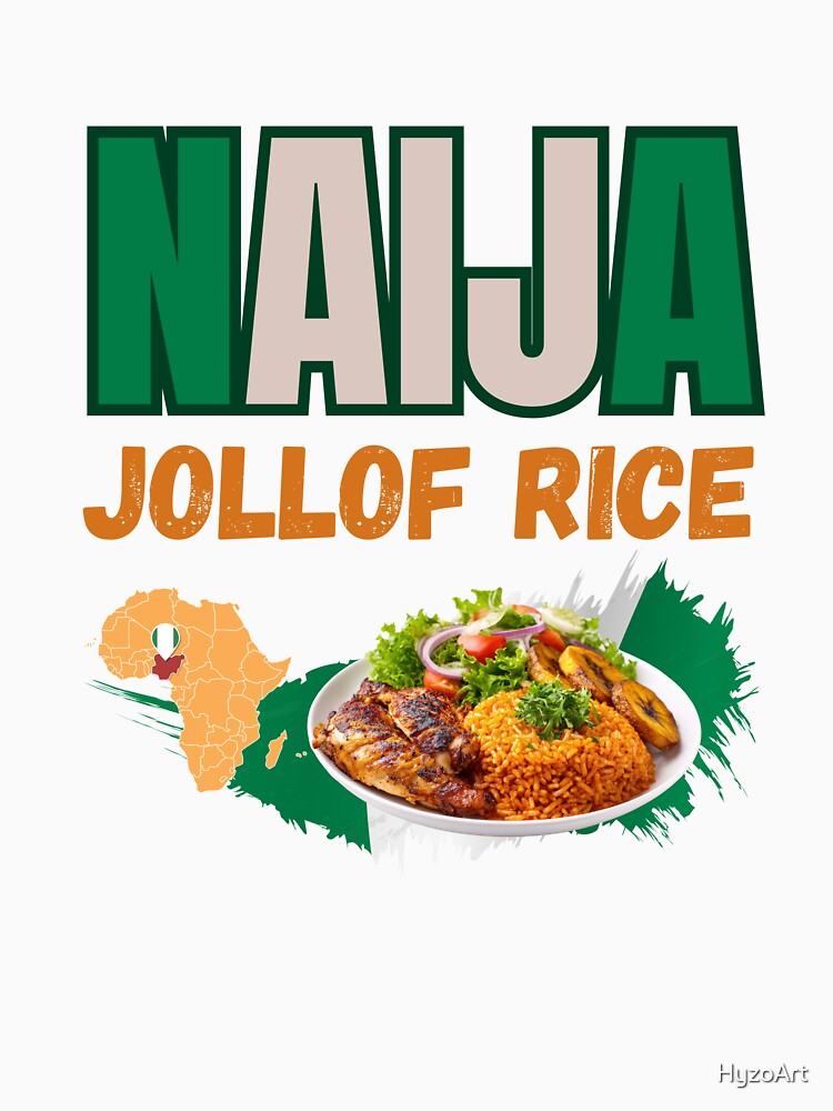 Nigerian Jollof Rice Design | African Food Lover Pride by HyzoArt