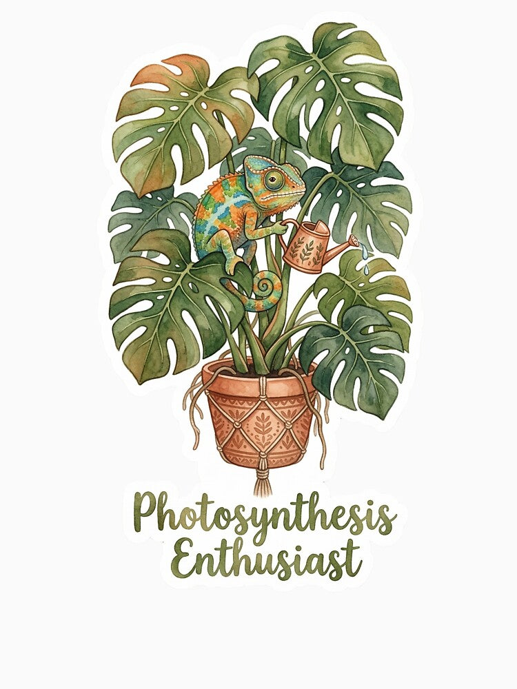 Photosynthesis Enthusiast - Boho Plant Mom Chameleon by HiruK