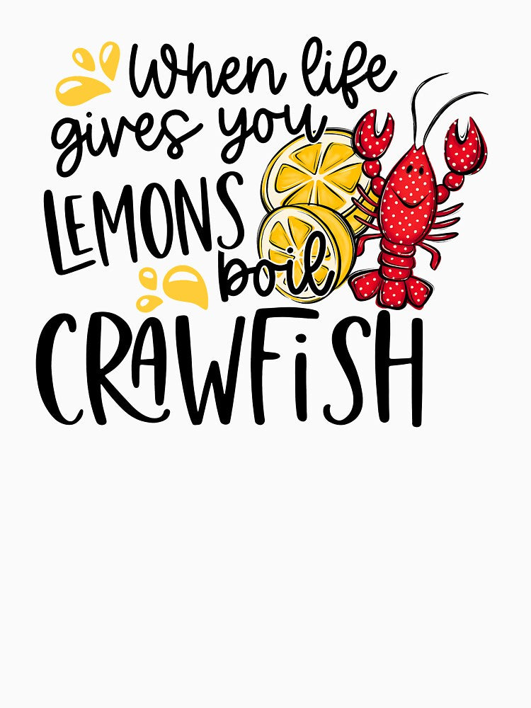 Cute Boil Crawfish Lemons T-Shirt by TinaMDedrick