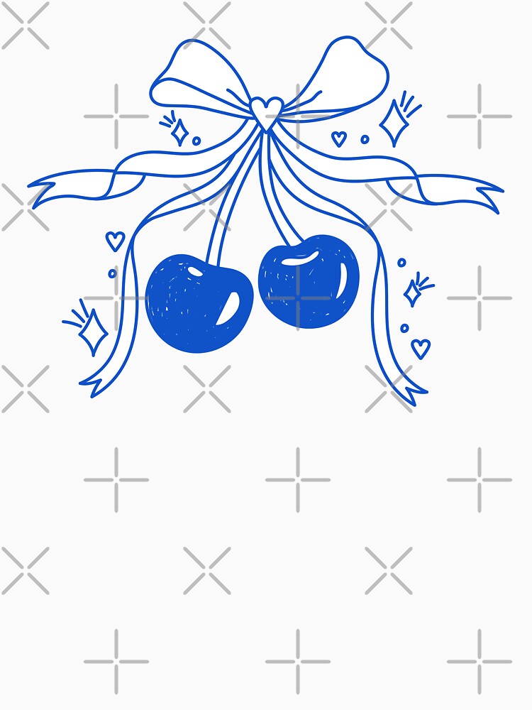 Blue cherries with bow. Coquette. by CoCoArt-Ua