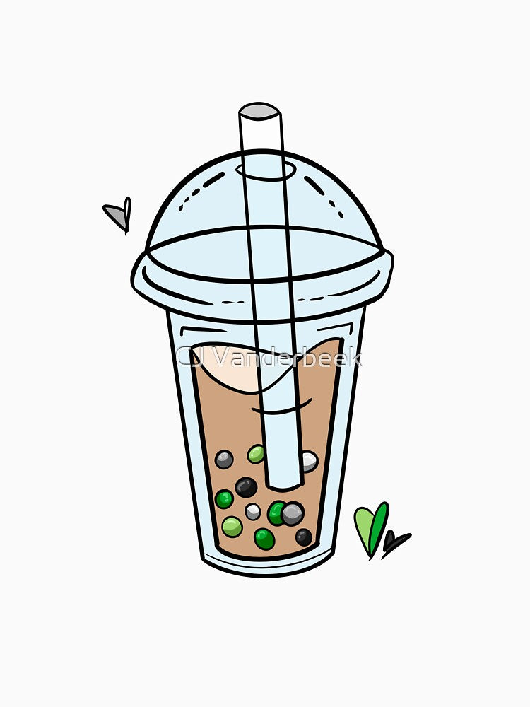 Aromantic Pride Bubble Tea by CJ Vanderbeek