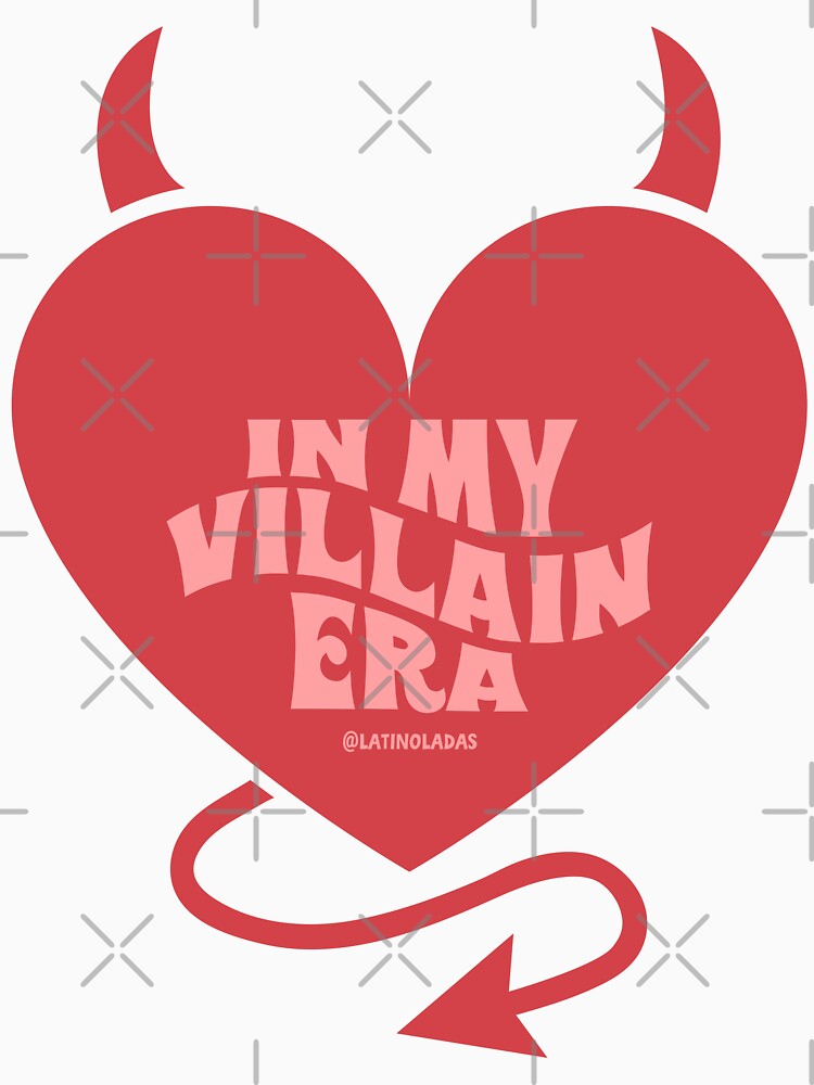 My Villain Era / For Book Lovers Red Heart Devil Horns and Tail Bookworm Aesthetic for Kindle Reading Girls Tbr Ya Books by Latinoladas