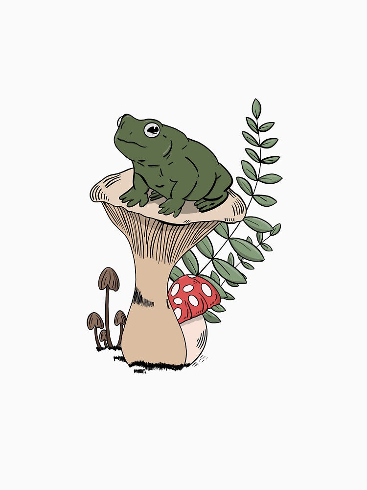 Frog on a mushroom by meganrose577