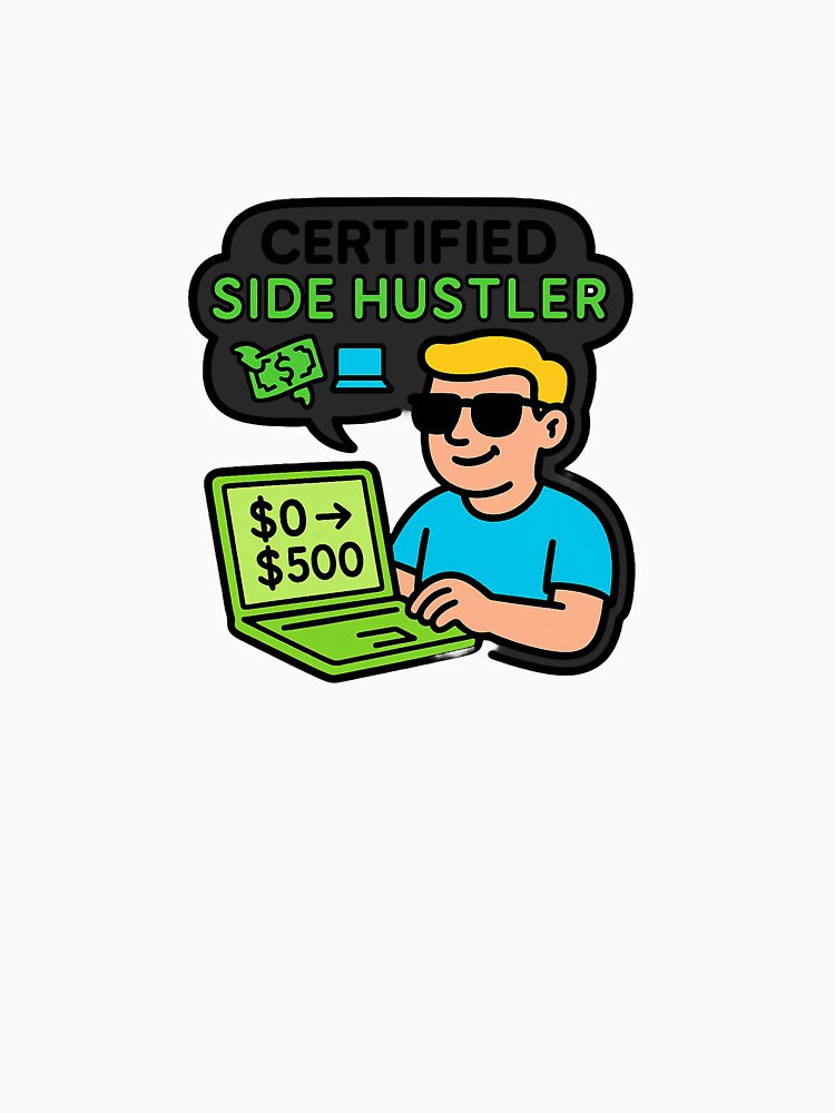 Certified Hustler - Funny Quotes by FunnyTshirtGuy