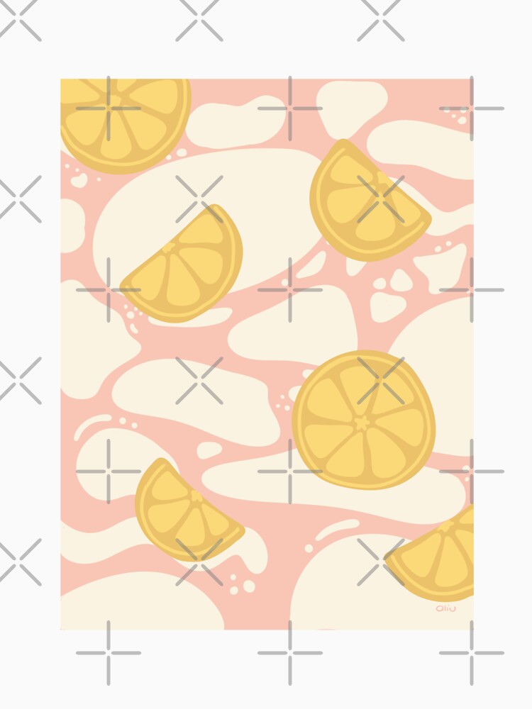 Lemon Summer Pattern Illustration by BibidibuDesigns