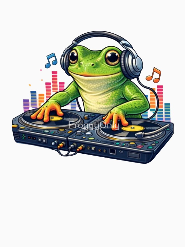 Grenouille DJ on the turntables by FroggyOnly