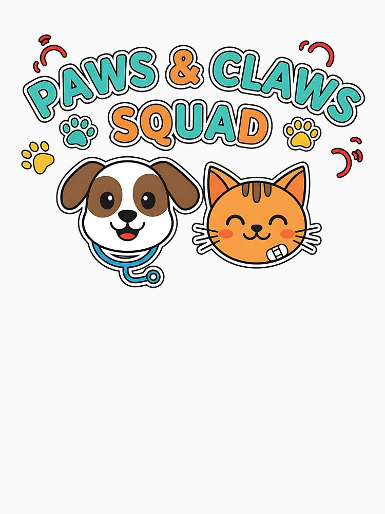Paws & Claws Squad – Funny Veterinarian Team Shirt by Muzgle