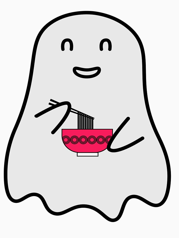 Cute Ghost Ramen Funny Halloween by au2515