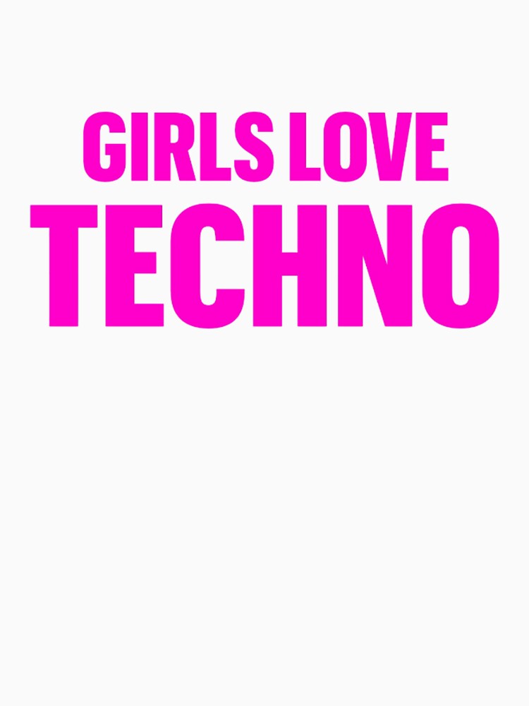 Girls Love Techno – Y2K Rave Baby Tee. Techno Lover Shirt by kitsandkitesyk2